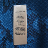 Burberry Women's Blue 100% Silk Black Snake Print Scarf