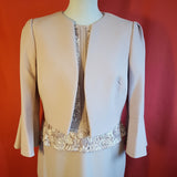 Phase Eight Light Pink White Ocassion Dress Size 16 with Jacket Size 14.