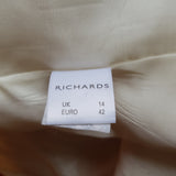 RICHARDS Women's White Skirt Suit Size 14