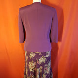 MINOSA Petite Women's Silk Purple  Dress With Jacket Size 12