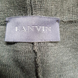 LANVIN Men's Black Jersey 100% Silk Gilet Size S.