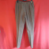 PRIMEUR Womens Blue/Brown/Green Check Trousers Size 18