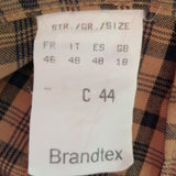 Brandtex Brown Black Check Trousers Blue Size 18