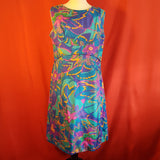 Peter Barron Floral Print Silk Dress Size 16.