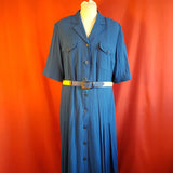 MARKWALD Blue Shirt Dress Size 16