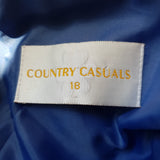 COUNTRY CASUALS Blue White Stripe Trousers Suit Size 18