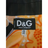 D&G Womens Black Brown Striped Trousers Suit Size UK10 IT42