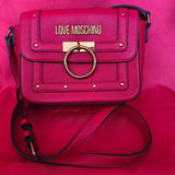 Love MOSCHINO Red Cross Body Bag with Adjustable shoulder strap.