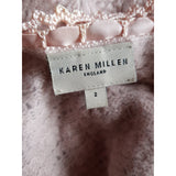 KAREN MILLEN Women's Pink Knit Wool Blend Bolero Size 2 / 8 UK