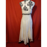 KAREN MILLER White Black Trim Long Dress Size 12