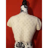 KAREN MILLEN Women's Knit White Bolero Size 2 / 8 UK