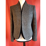 GIORGIO ARMANI Women's Black/Grey Wool Blend Jacket Blazer Size 46 IT 14 UK