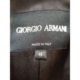 GIORGIO ARMANI Women's Black/Grey Wool Blend Jacket Blazer Size 46 IT 14 UK