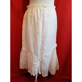 ANA SOUSA Women's White Cotton Summer Top/Skirt Suit Size 12