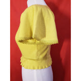 Karen Millen Women's Yellow 100% Cashmere Bolero Size 3 / 12 UK