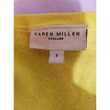 Karen Millen Women's Yellow 100% Cashmere Bolero Size 3 / 12 UK