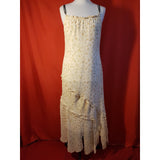 ANA SOUSA Beige Floral Print Ling Summer Dress Size 10