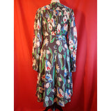 Celia Birtwell John Lewis Black Green Women's Dress Size 10