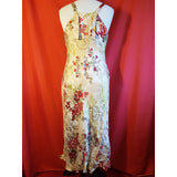 ANA SOUSA Beige Floral Print Summer Dress Size 12