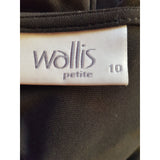 WALLIS Petite Black Long Dress Size 10.