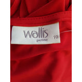 WALLIS Petite Red Long Ocassion Dress Size 10.