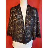 COAST Women's Black Tulle White Lined Bolero Blazer Size 10