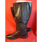 DUO Women's Black Leather Knee Length Boots Size 4 UK 37 EU