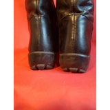 DUO Women's Black Leather Knee Length Boots Size 4 UK 37 EU