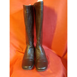 DUO Women's Brown Leather Knee Length Boots Size 4 UK 37 EU