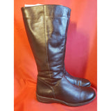 DUO Women's Brown Leather Knee Length Boots Size 4 UK 37 EU