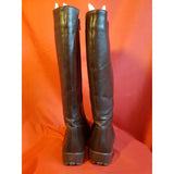 DUO Women's Brown Leather Knee Length Boots Size 4 UK 37 EU