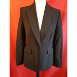 LAURA ASHLEY Women's Black Wool Blend Skirt Suit Size 12