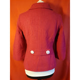 Boden Women's Burgundy Wool Blend Blazer Jacket Size 12