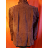 M&S Women's Suede Burgundy Jacket Size 20