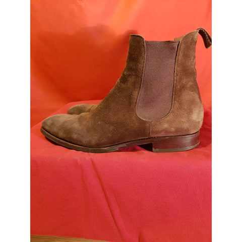 CARMINA Chelsea Brown Suede Boots Size 7.5