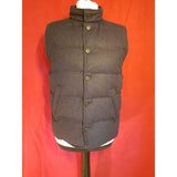 SID MASHBURN Men's Blue Wool Down Guilted Gilet Size S.