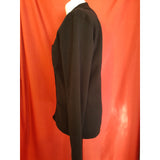 LANVIN Men's Black Wool Cotton Cardigan Size S