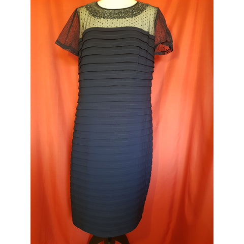 PRECIS Petite Navy Occasion Dress Size 18 RRP£149