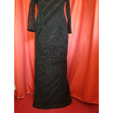 LUIS CIVIT Black Ocassion Long Dress Size 16