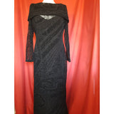 LUIS CIVIT Black Ocassion Long Dress Size 16