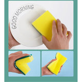 Heavy-Duty Double-Sided Magic Sponge: Tough Grease Cleaner for Motorcycles, Pots & Kitchen Surfaces