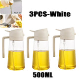200/300/500ml Oil Spray Bottle BBQ Cooking Olive Oil Sprayer Plastic Baking Oil Spray Empty Bottle Vinegar Bottle Or  Oil brush