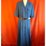 MARKWALD Blue Shirt Dress Size 16