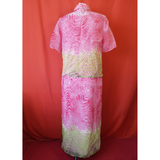 CAVITA Pink Summer Long Dress with Cardigan Size 16