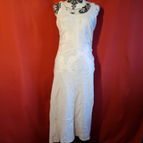 ANNA MOLINARI White Linen Blend Dress Size 40 IT 8 UK