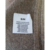 Johnstons Cashmere Brown Open Front Cardigan Size S/M