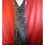 OCCO Paris Women's Black/White/Grey Leopard Print Dress Size T5 / XL.