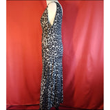 OCCO Paris Women's Black/White/Grey Leopard Print Dress Size T5 / XL.