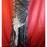 OCCO Paris Women's Black/White/Grey Leopard Print Dress Size T5 / XL.