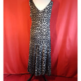 OCCO Paris Women's Black/White/Grey Leopard Print Dress Size T5 / XL.